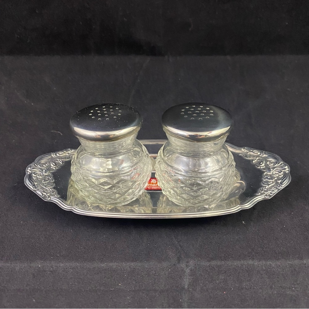 Elegant Silver Salt and Pepper Shaker Set